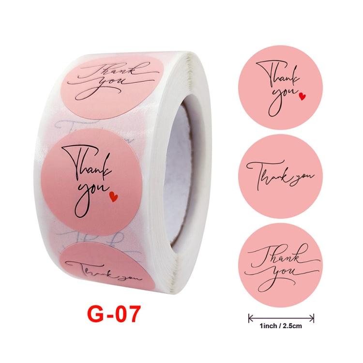 5 PCS Thanks You Baking Sticker Label, Size: 2.5cm / 1inch(G-07)