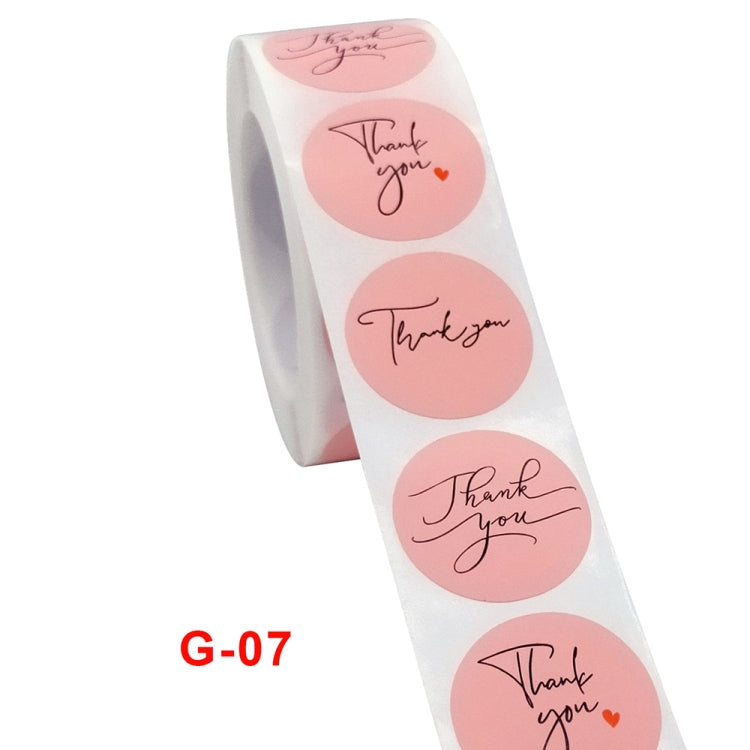 5 PCS Thanks You Baking Sticker Label, Size: 2.5cm / 1inch(G-07)