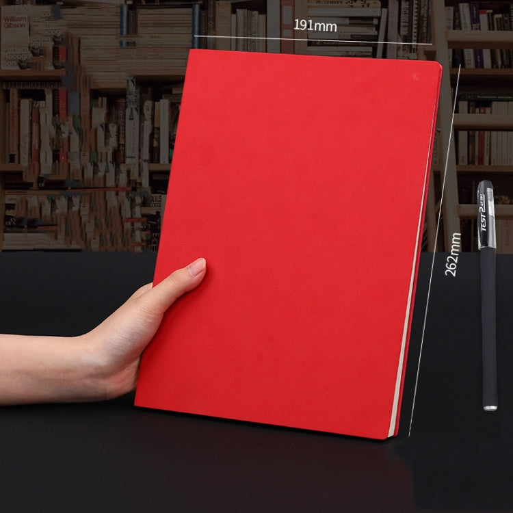 Notebook Business Retro Simple Notebook Office Notepad Red B5 Sheepskin Simple Style