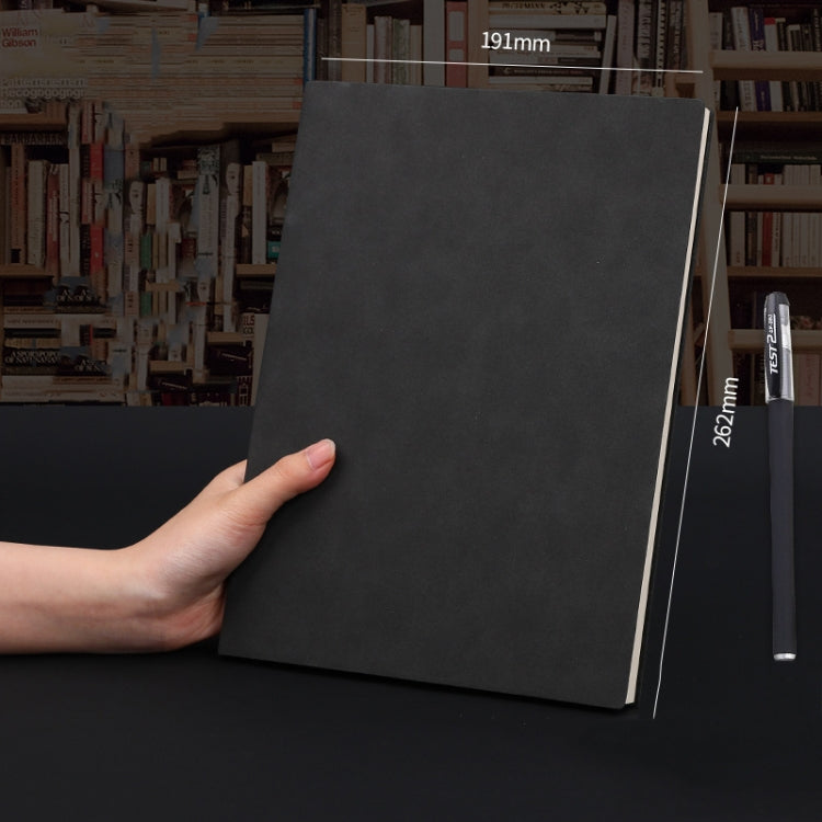 Notebook Business Retro Simple Notebook Office Notepad Black B5 Sheepskin Simple Style