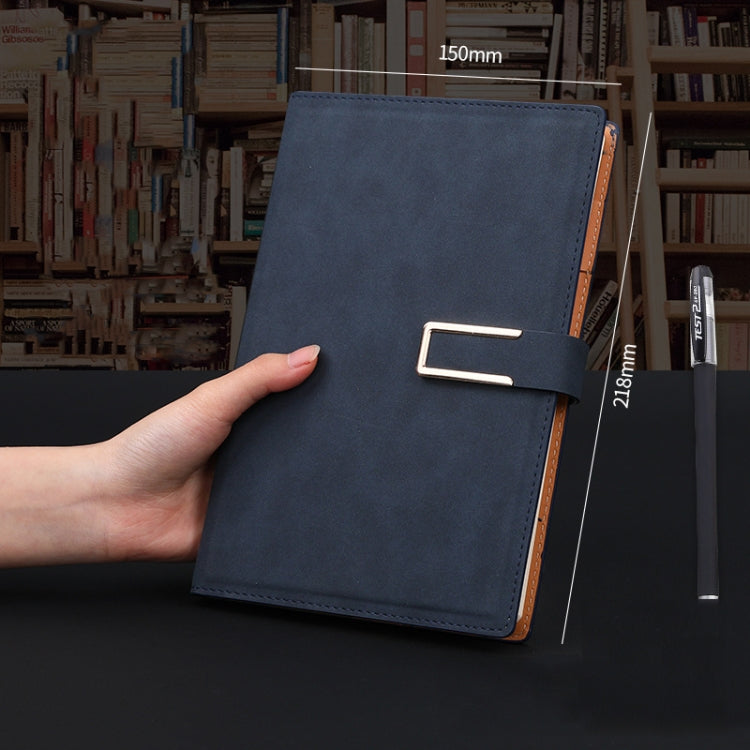 Notebook Business Retro Simple Notebook Office Notepad Dark Blue A5 Sheepskin Buckle