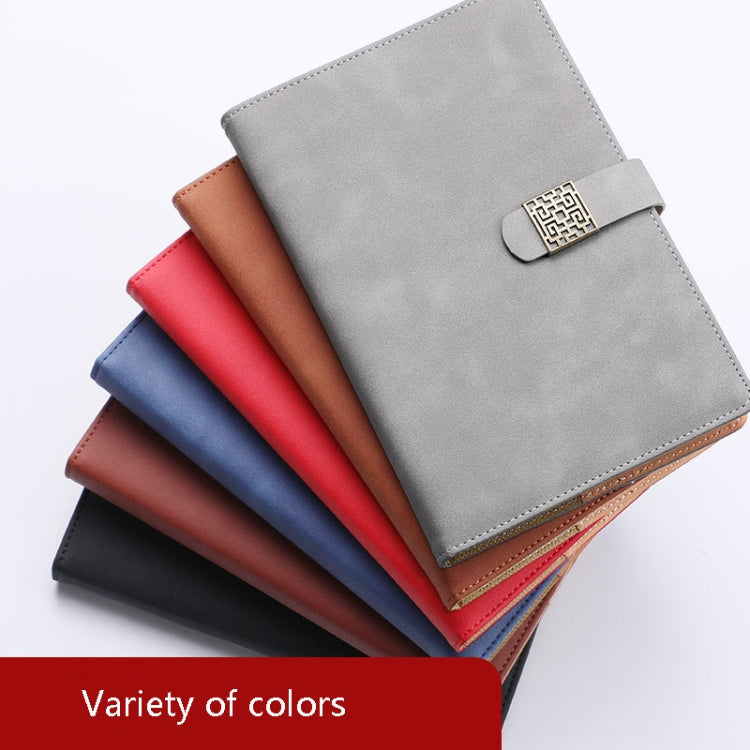 Notebook Business Retro Simple Notebook Office Notepad Black B5 Window Grille Magnetic Buckle