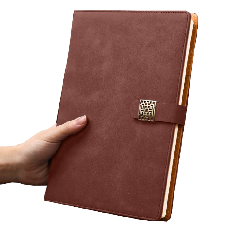 Notebook Business Retro Simple Notebook Office Notepad Coffee B5 Window Grille Magnetic Buckle