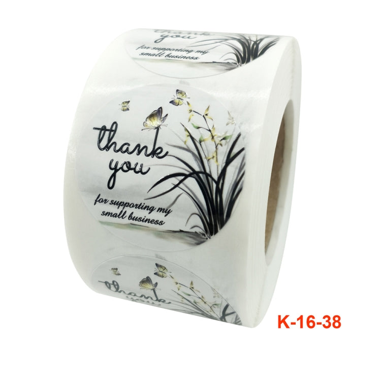 3 PCS Flower Sticker Envelope Sealing Sticker Thank You Label, Size: 3.8cm / 1.5inch(K-16-38)