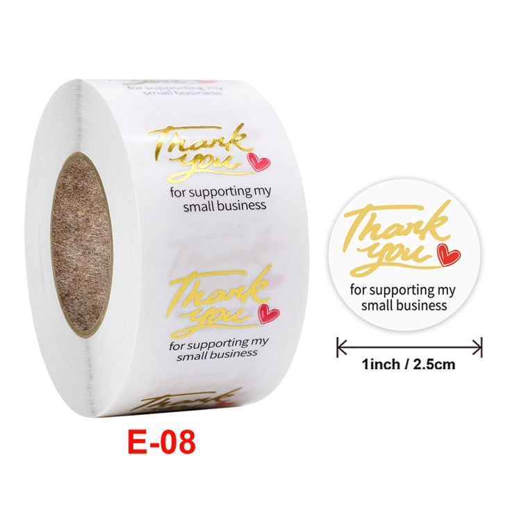 3 PCS Transparent Gilding Thank You Baking Sticker Envelope Sealing Sticker Gift Decoration Label, Size: 2.5cm / 1inch