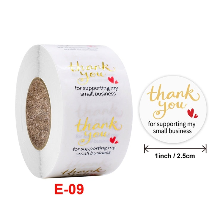 3 PCS Transparent Gilding Thank You Baking Sticker Envelope Sealing Sticker Gift Decoration Label, Size: 2.5cm / 1inch