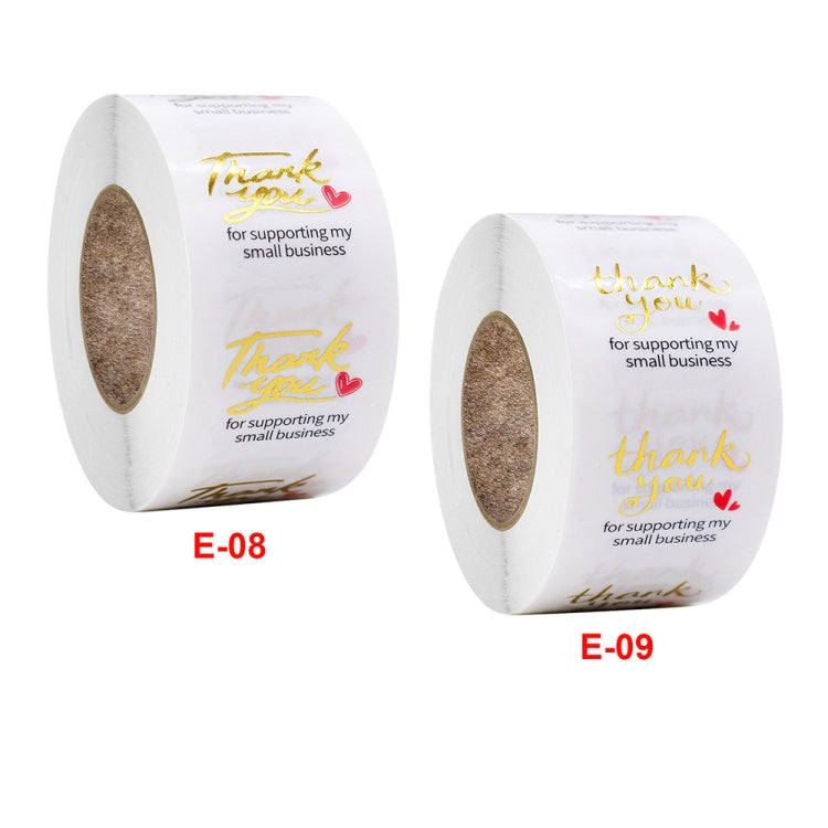 3 PCS Transparent Gilding Thank You Baking Sticker Envelope Sealing Sticker Gift Decoration Label, Size: 2.5cm / 1inch