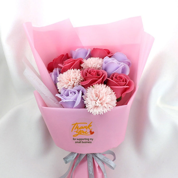3 PCS Transparent Gilding Thank You Baking Sticker Envelope Sealing Sticker Gift Decoration Label, Size: 2.5cm / 1inch