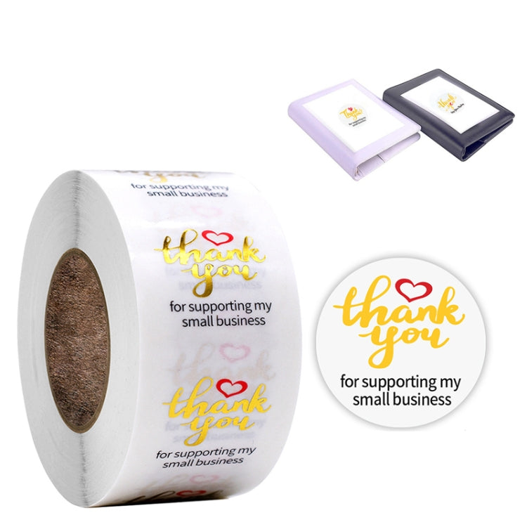 Transparent Hot Stamping Thank You Sticker Wedding Gift Decoration Label Envelope Seal Sticker, Size: 2.5cm / 1inch