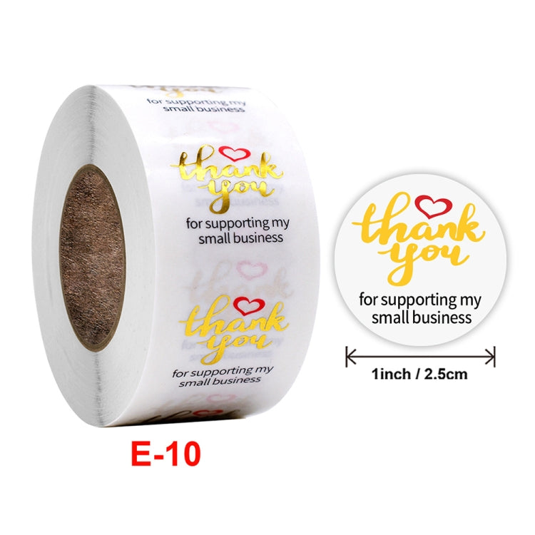 Transparent Hot Stamping Thank You Sticker Wedding Gift Decoration Label Envelope Seal Sticker, Size: 2.5cm / 1inch