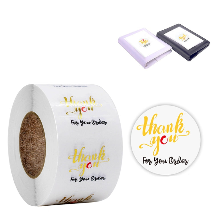 Transparent Hot Stamping Thank You Sticker Wedding Gift Decoration Label Envelope Seal Sticker, Size: 2.5cm / 1inch