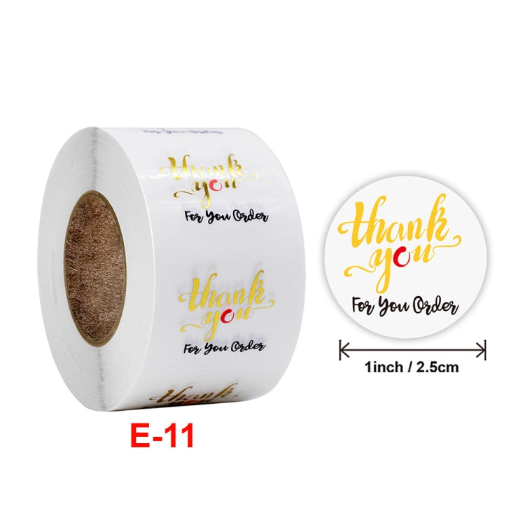 Transparent Hot Stamping Thank You Sticker Wedding Gift Decoration Label Envelope Seal Sticker, Size: 2.5cm / 1inch