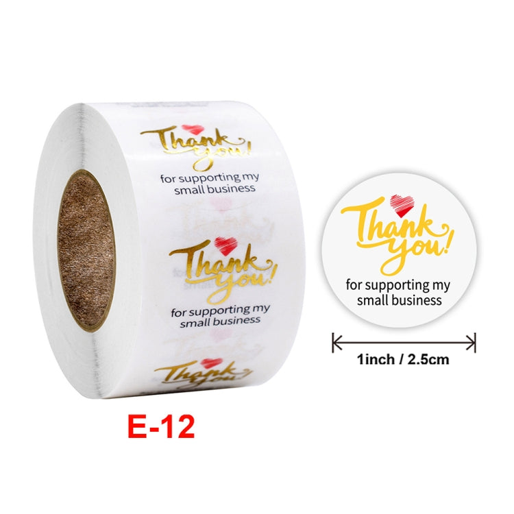 Transparent Hot Stamping Thank You Sticker Wedding Gift Decoration Label Envelope Seal Sticker, Size: 2.5cm / 1inch