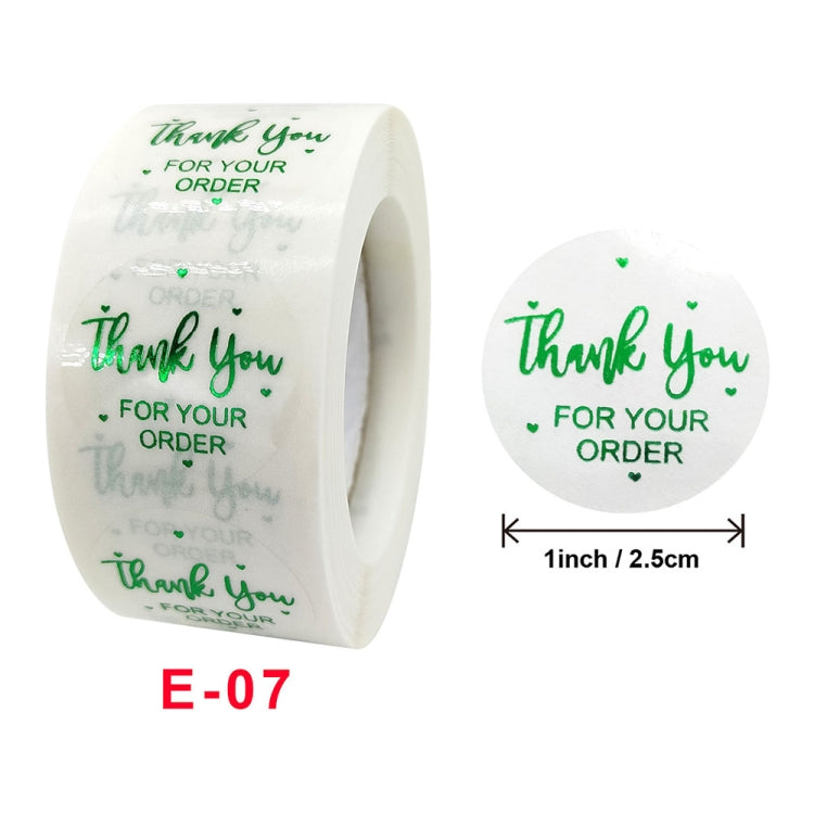 3 PCS Hot Stamping Thank You Sticker Sealing Sticker Gift Wrapping Decoration Label, Size: 2.5cm / 1inch(E-07)