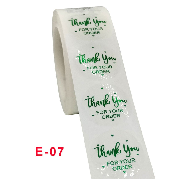 3 PCS Hot Stamping Thank You Sticker Sealing Sticker Gift Wrapping Decoration Label, Size: 2.5cm / 1inch(E-07)
