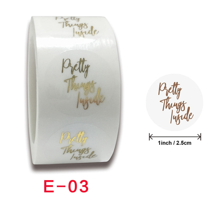 3 PCS Bronzing Sticker Sealing Sticker Gift Baking Decoration Label, Size: 2.5cm/1inch