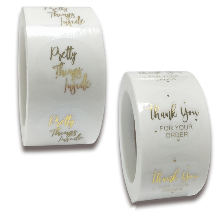 3 PCS Bronzing Sticker Sealing Sticker Gift Baking Decoration Label, Size: 2.5cm/1inch