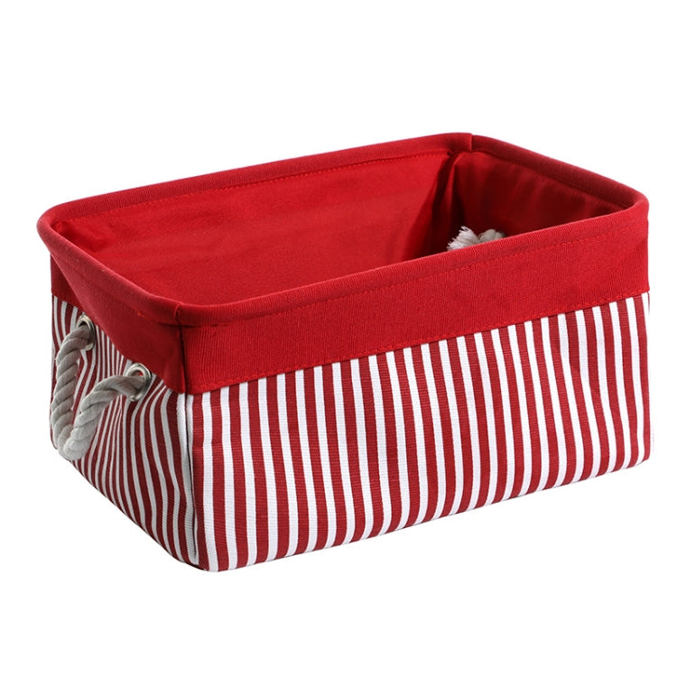 2 PCS Linen Splicing Debris Storage Box Waterproof & Dust-Proof Clothing Storage Basket, Specification: 30x20x13cm