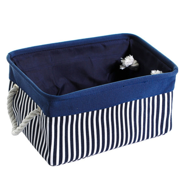 2 PCS Linen Splicing Debris Storage Box Waterproof & Dust-Proof Clothing Storage Basket, Specification: 30x20x13cm