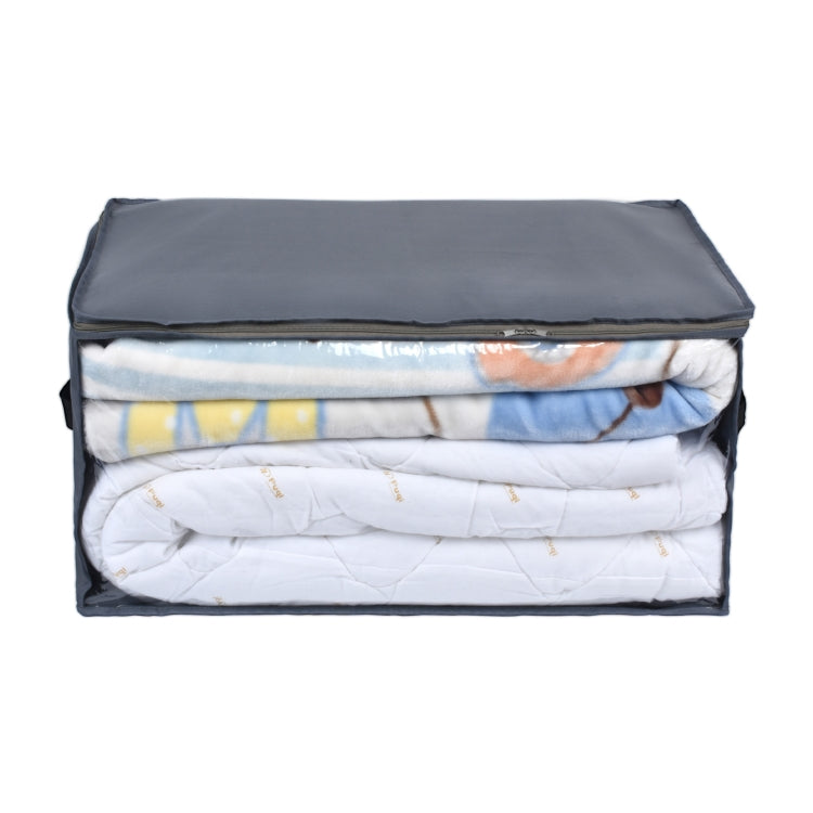 2 PCS Foldable Quilt Storage Bag Wardrobe Clothes Dust-Proof & Moisture-Proof Storage Box, Specification: 58x31x30cm(Gray)