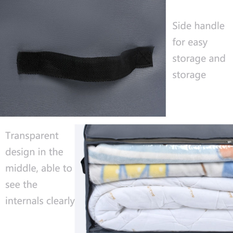 2 PCS Foldable Quilt Storage Bag Wardrobe Clothes Dust-Proof & Moisture-Proof Storage Box, Specification: 58x31x30cm(Gray)