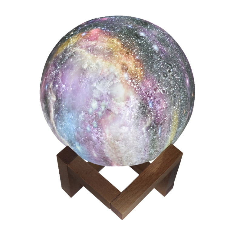 1W 3D Moon Lamp Children Gift Table Lamp Painted Starry Sky LED Night Light, Light color: 15cm Touch Control 3-colors