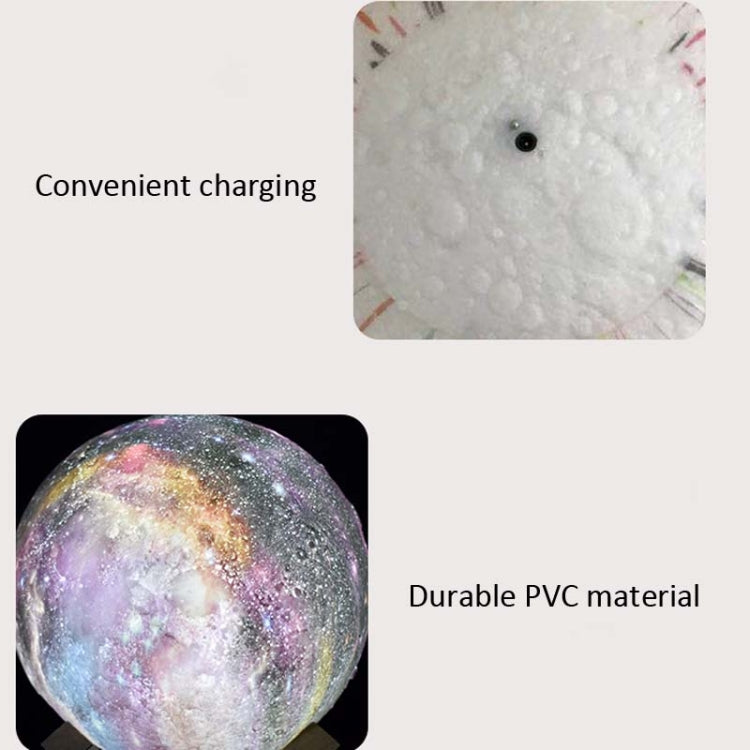 1W 3D Moon Lamp Children Gift Table Lamp Painted Starry Sky LED Night Light, Light color: 15cm Touch Control 3-colors