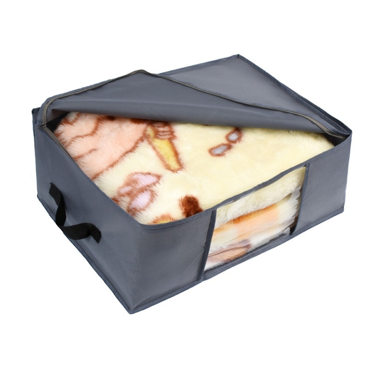 2 PCS Foldable Oxford Cloth Storage Bag Wardrobe Quilt Clothing Storage Box, Specification: 49X36X21cm(Gray)
