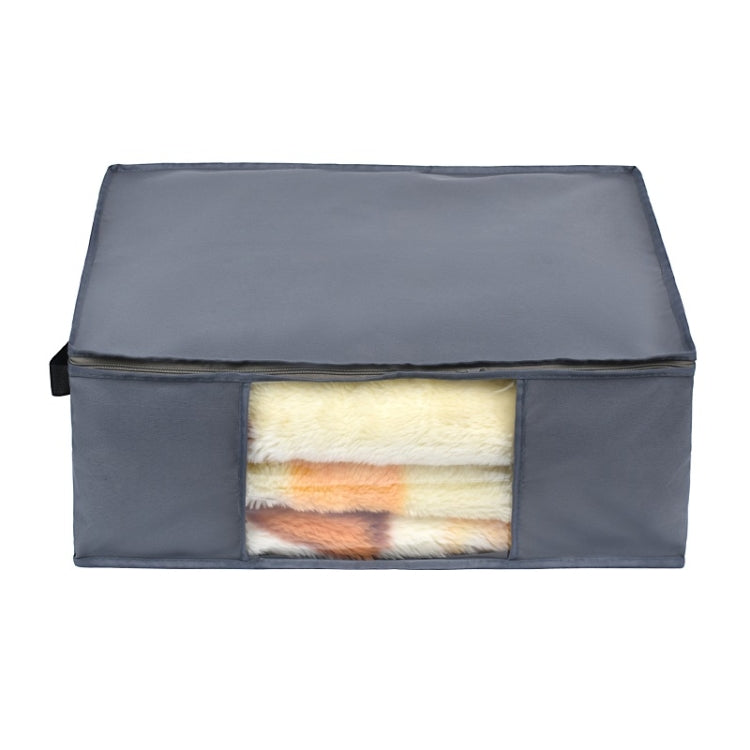 2 PCS Foldable Oxford Cloth Storage Bag Wardrobe Quilt Clothing Storage Box, Specification: 49X36X21cm(Gray)