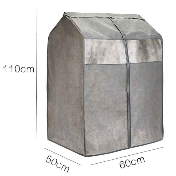2 PCS Thickened Non-Woven Suit Dust Cover Wardrobe Storage Three-Dimensional Dust Bag, Specification: 110x60x50cm(Gray)