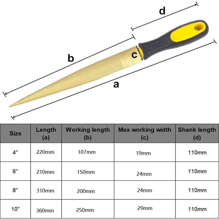 4 inch 2 PCS Woodworking Gold Files DIY Wood Carving Fine Tooth Hardwood Manual Files