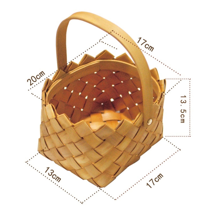 Hand-Woven Storage Basket Fruit & Vegetable Storage Basket Picnic Basket 1418015, Specification: 8015L-17x12cm