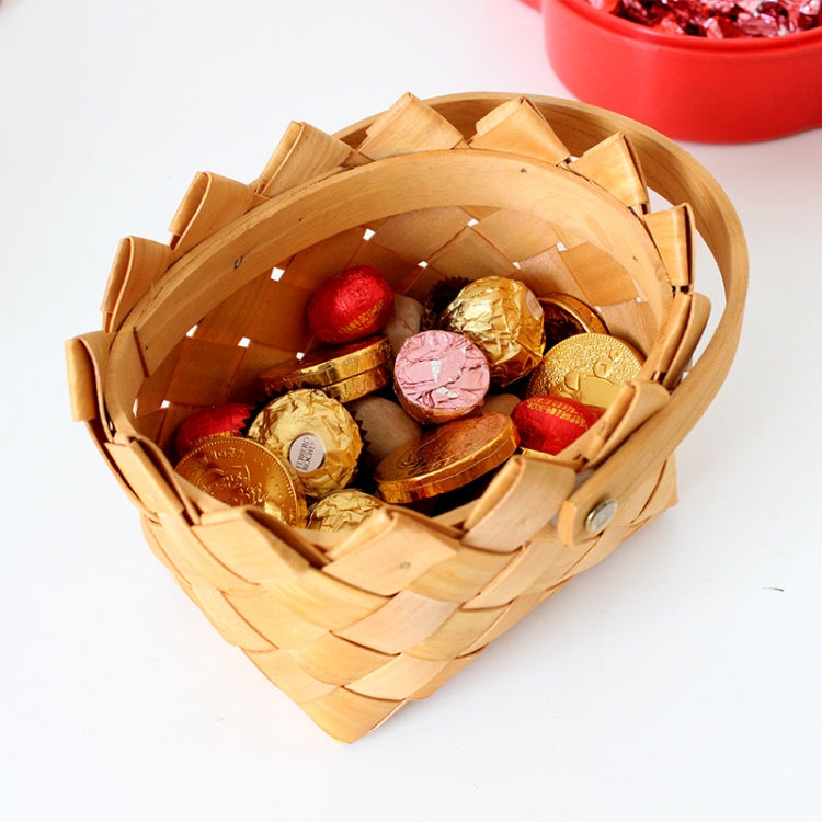 Hand-Woven Storage Basket Fruit & Vegetable Storage Basket Picnic Basket 1418015, Specification: 8015L-17x12cm