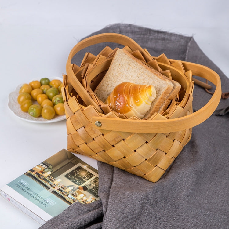 Hand-Woven Storage Basket Fruit & Vegetable Storage Basket Picnic Basket 1418015, Specification: 8015L-17x12cm