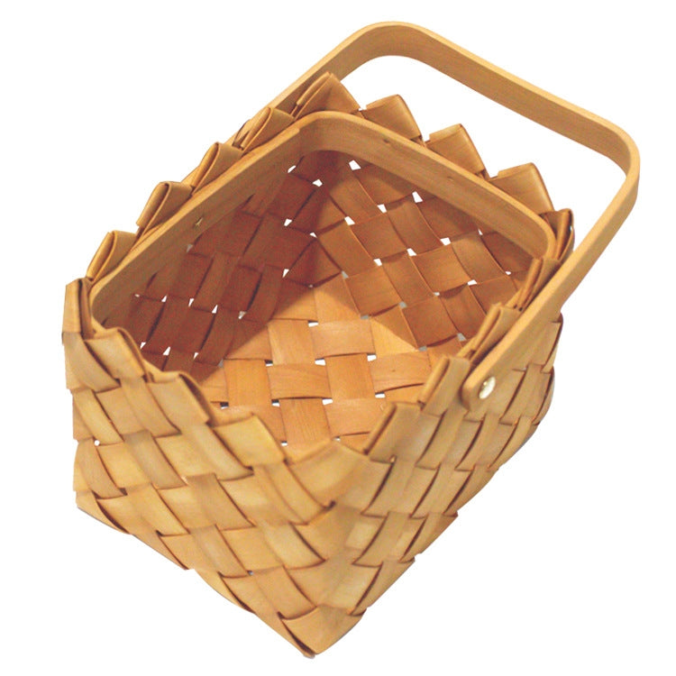 Handmade Rattan Basket Idyllic Picnic Food Gift Box 19x17cm(1418013)