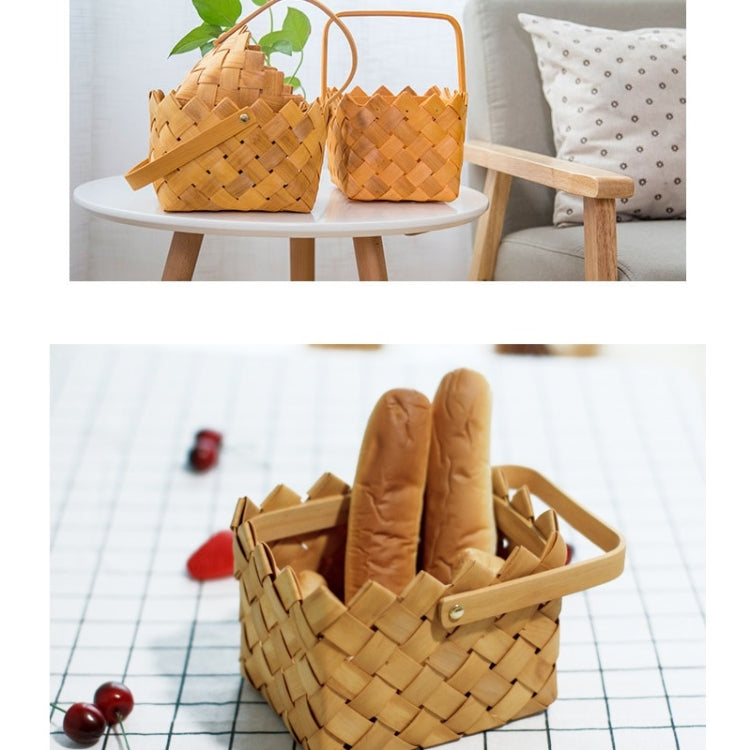 Handmade Rattan Basket Idyllic Picnic Food Gift Box 19x17cm(1418013)