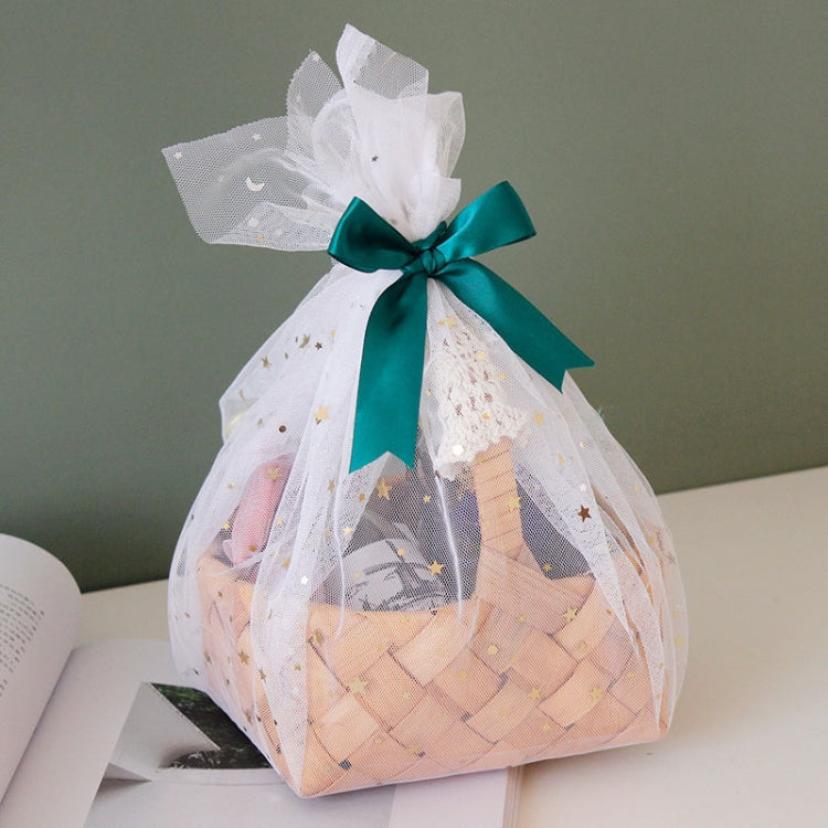 Wood Chip Woven Storage Basket Wedding Souvenir, Specification: Small