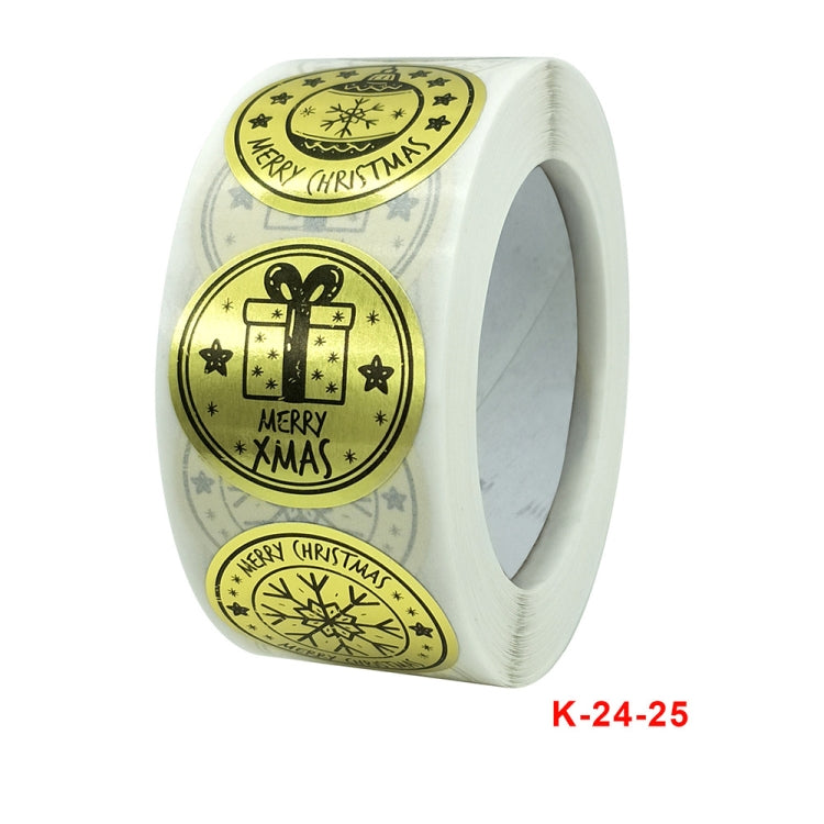3 PCS Christmas Decoration Gift Series Sticker Label, Size: 2.5cm / 1inch(K-24-25)