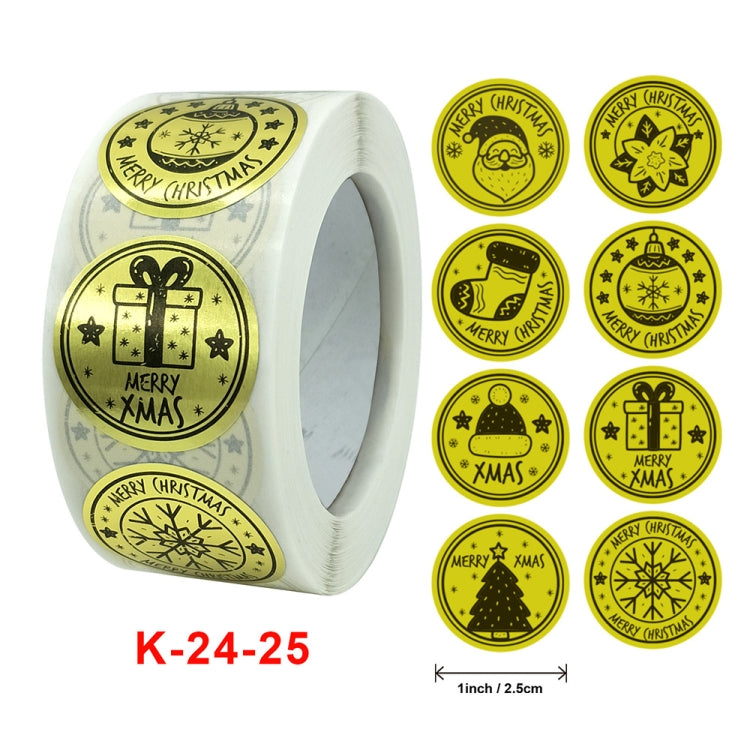 3 PCS Christmas Decoration Gift Series Sticker Label, Size: 2.5cm / 1inch(K-24-25)