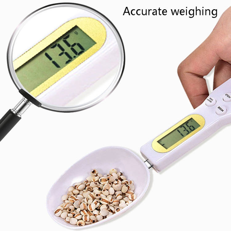 ABS Electronic Measuring Spoon Spoon Weighing Measuring Tool, Specification: 500g/0.1g, Colour: White Large Spoon
