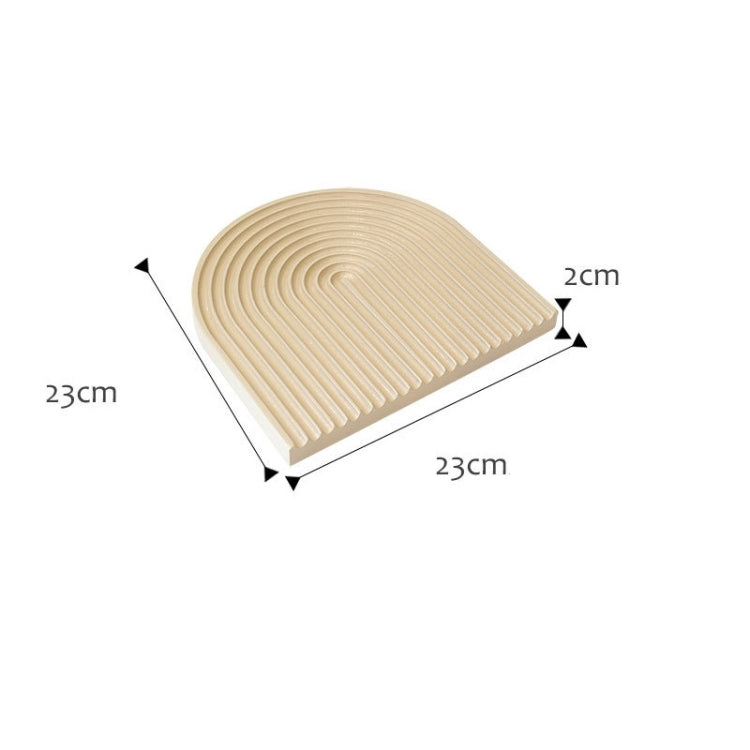 Water Ripple Cutting Board Afternoon Tea Snack Plate Photo Props Medium (Beige)