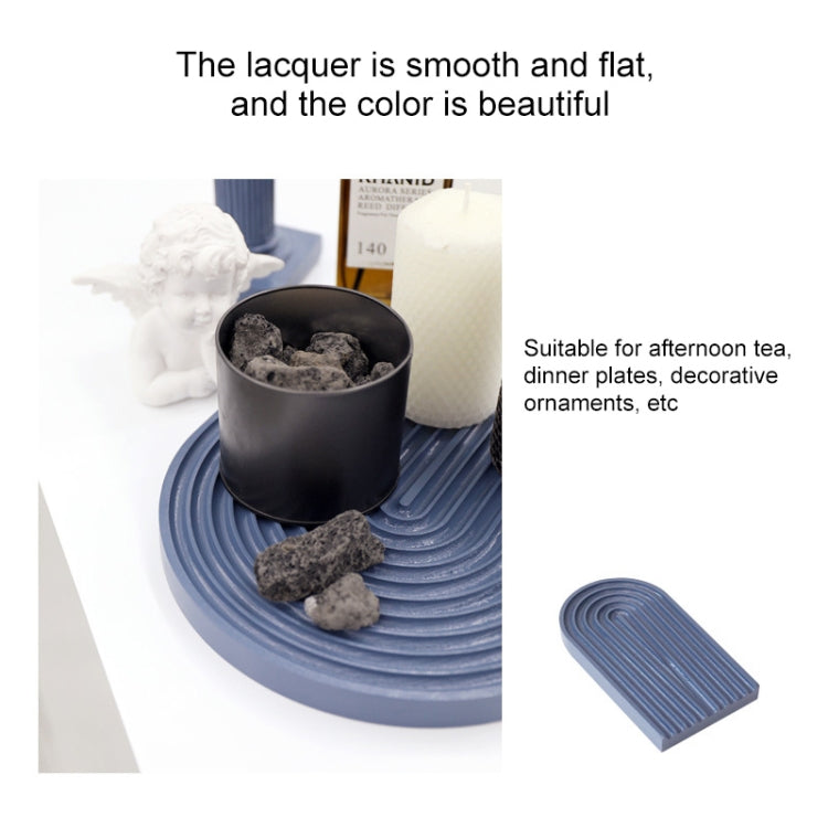Water Ripple Cutting Board Afternoon Tea Snack Plate Photo Props Medium (Beige)