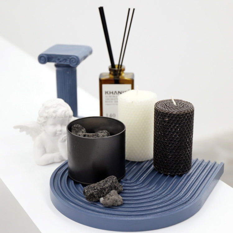 Water Ripple Cutting Board Afternoon Tea Snack Plate Photo Props Medium (Beige)