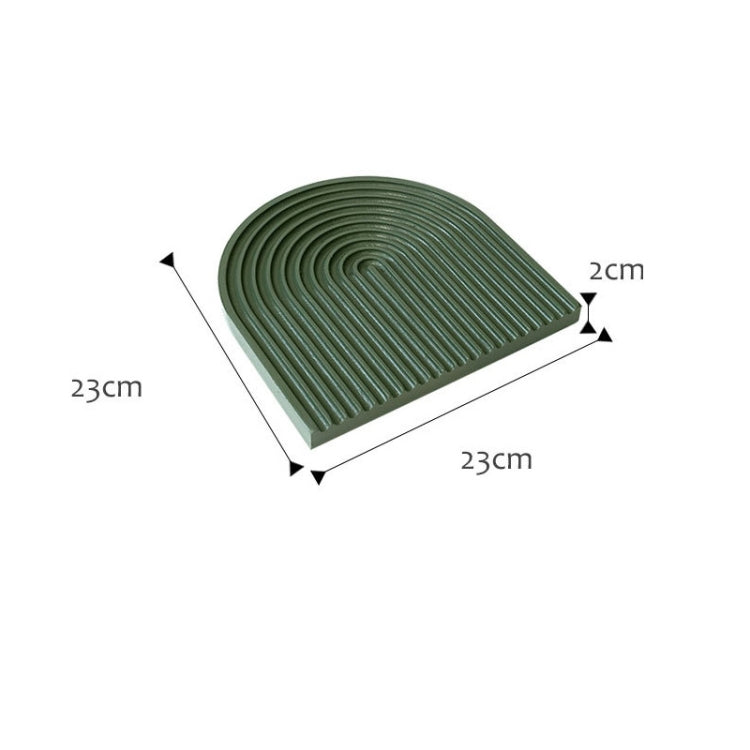Water Ripple Cutting Board Afternoon Tea Snack Plate Photo Props Small (Dark Green)