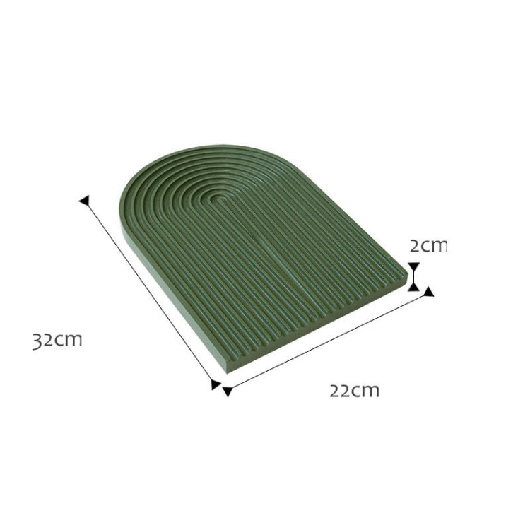Water Ripple Cutting Board Afternoon Tea Snack Plate Photo Props Large (Dark Green)