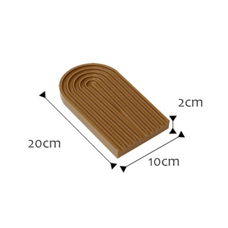 Water Ripple Cutting Board Afternoon Tea Snack Plate Photo Props Small (Warm Brown)