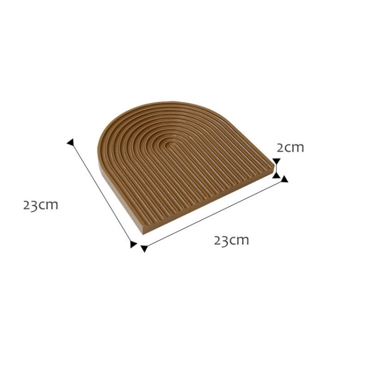 Water Ripple Cutting Board Afternoon Tea Snack Plate Photo Props Medium  (Warm Brown)