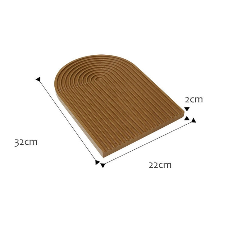 Water Ripple Cutting Board Afternoon Tea Snack Plate Photo Props Large (Warm Brown)