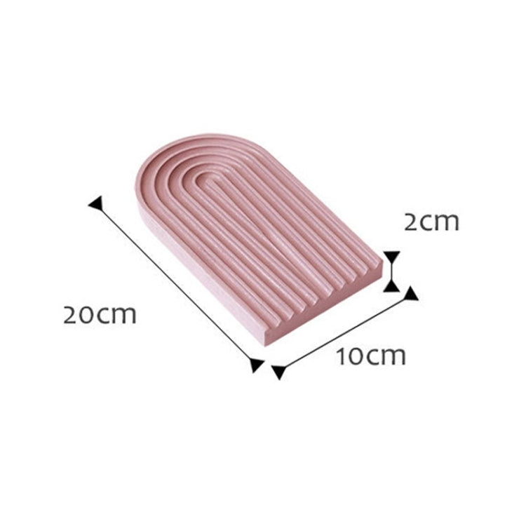 Water Ripple Cutting Board Afternoon Tea Snack Plate Photo Props Small (Dirty Pink)