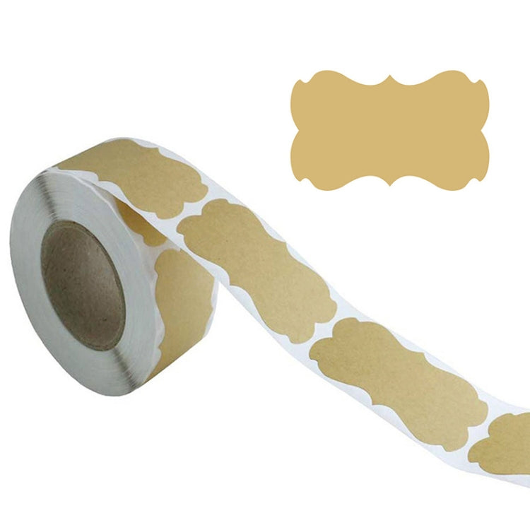 3 PCS Natural Brown Kraft Paper Gift Decoration Label Sticker, Size: 3 x 5 cm